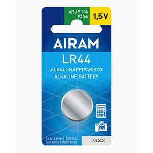 AIRAM LR44 (A76) 1,5V alkalisk knappebatteri