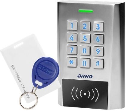 Orno Leitor De Código De Acesso C/ Rfid (cartão E Tag) Ip66 P/ 2 Trincos - Orno