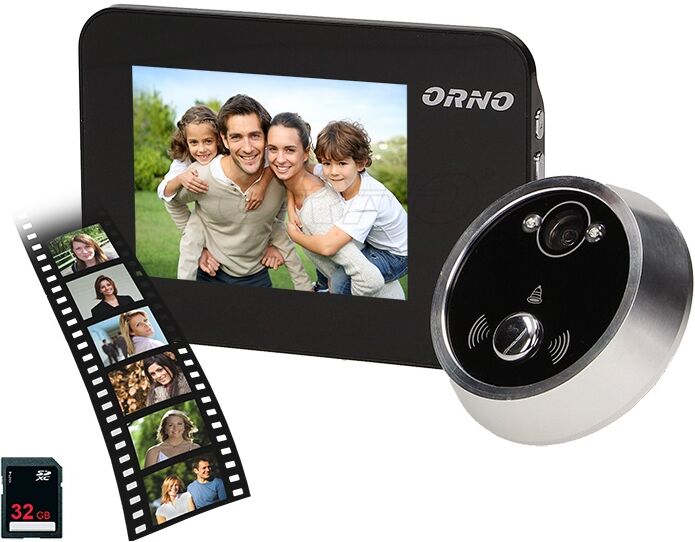 Orno Video Porteiro C/ Display Lcd 3,5" + Função De Gravação - Orno