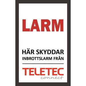Teletec Connect 111854 Larmskylt Skruvmontage 191 X 297 Mm, Dubbelsidig, Larm & Säkerhet