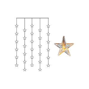 Star Trading Ljusgardin Star Curtain   varmvit   0.9m x 1.2m   30 lampor