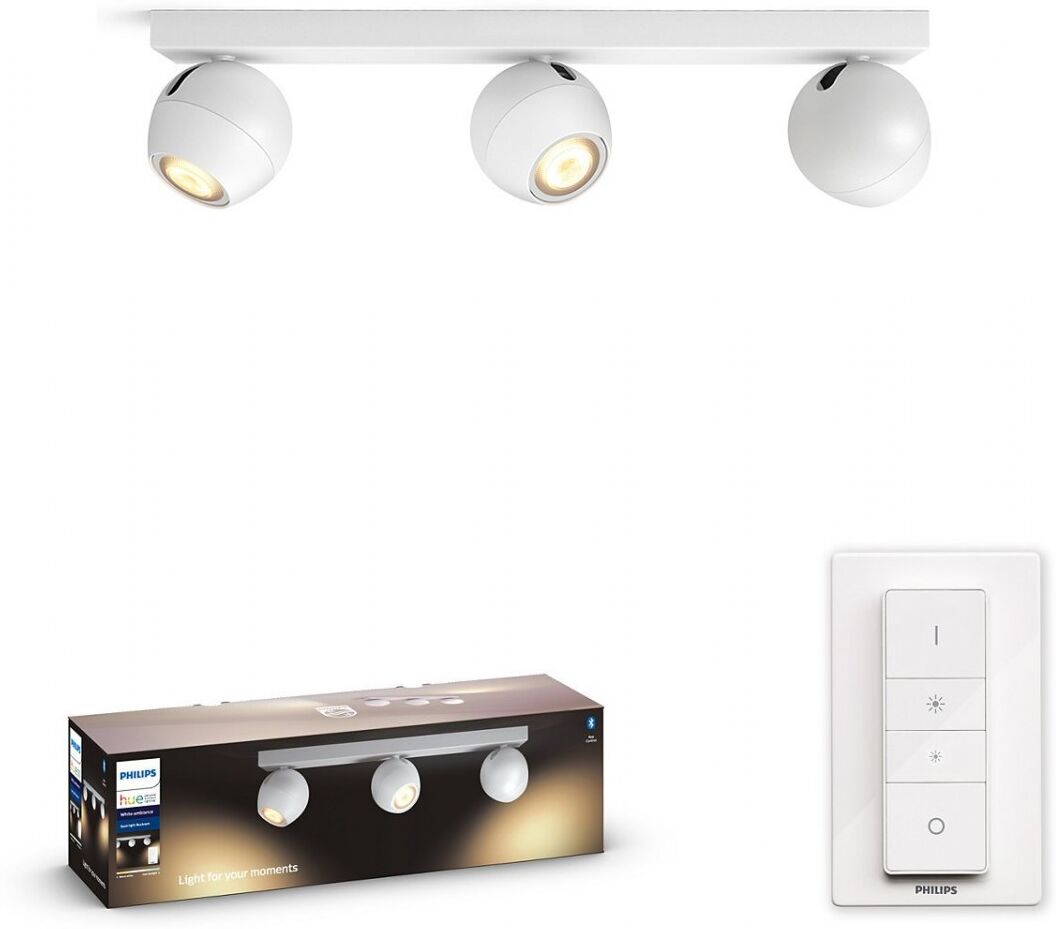 Philips Hue 50473/31 / P6 LED bodové svietidlo Buckram 3x5,5W   GU10   2200-6500K - Bluetooth, s diaľkovým ovládačom