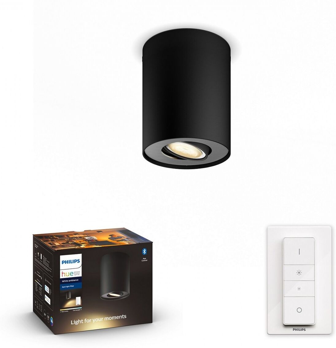 Philips Hue 56330/30 / P7 LED prisadený luster Pillar 1x5,5W   GU10 - Bluetooth, s diaľkovým ovládaním