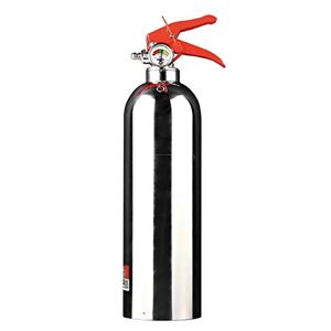FSS UK Introductory Offer - Multi Purpose 520 G ABC Powder FIRE Extinguisher. Fully CE Marked Ideal for Cars Vans Motor Homes Kitchens Homes Cafe. FIRE Rating 8A 21B C (Chrome Sliver))