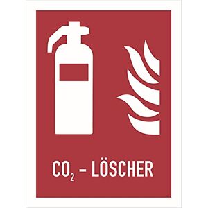 Stell 0046.2606 Fire Safety Sign-CO2 Extinguisher, Signal red (RAL 3001)