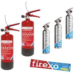 Firexo Office Fire Safety Pack - Multipurpose Fire Extinguisher Pack for ALL FIRES