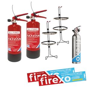 Firexo Boat Sailing Fire Safety Pack - Multipurpose Fire Extinguisher Pack for ALL FIRES