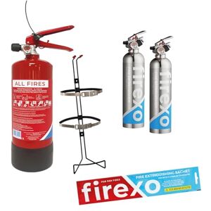 Firexo Caravan Motorhome Fire Safety Pack - Multipurpose Fire Extinguisher Pack for ALL FIRES