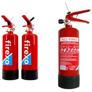 Firexo All in One Fire Extinguisher (2 Litre / 2 kg) - Multipurpose Extinguisher for ALL FIRES inc. & All in One Fire Extinguisher (2 Litre / 2 kg) - Multipurpose Extinguisher for ALL FIRES inc.