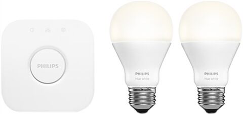 Refurbished: Philips Hue White Starter Kit A60 E27 (2 X 9W), B