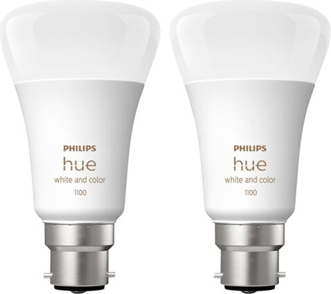 Refurbished: Philips Hue White and Colour LED Starter Kit with 3 Bulbs 10W B22, A