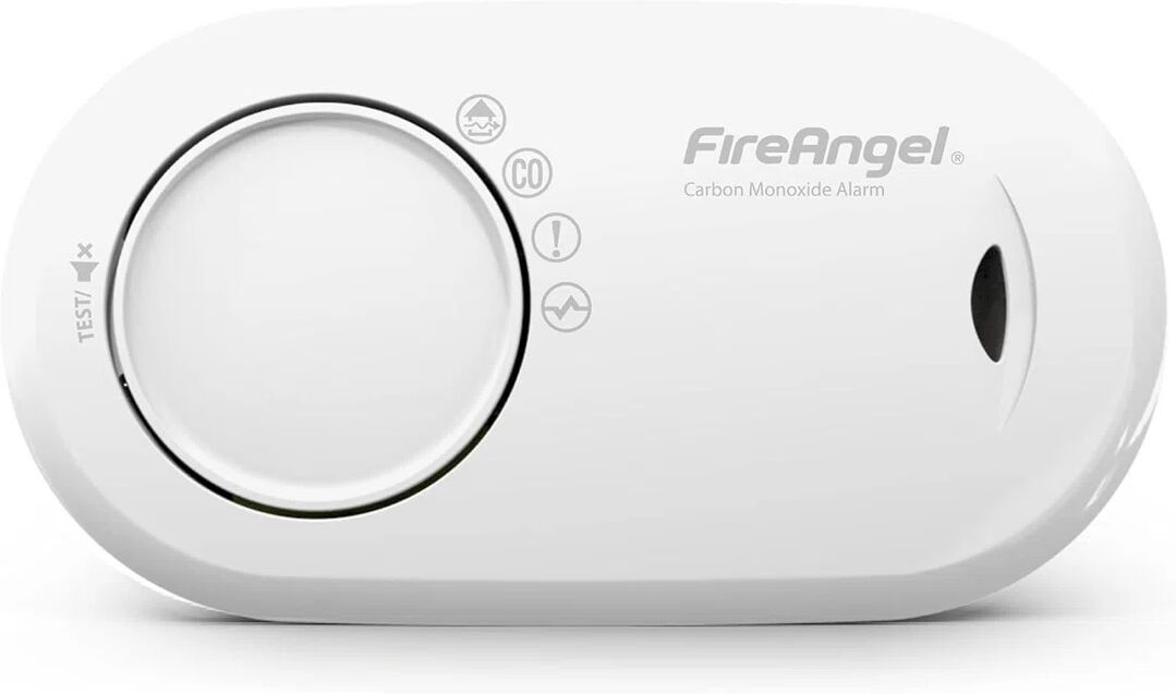 FireAngel Plastic Carbon Monoxide Detector black 6.7 H x 12.5 W x 3.3 D cm