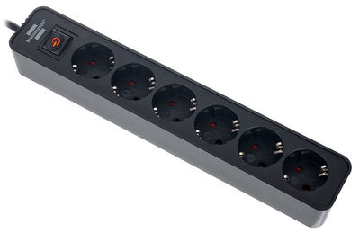 Brennenstuhl Ecolor Power Strip 6 Way BK