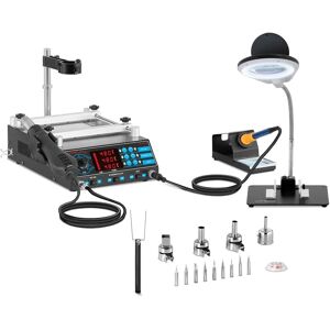 Stamos Soldering Set Lötstation mit Vorwärmplatte und 2 Halterungen + Zubehör