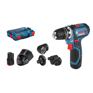 Bosch Professional Akku-Schrauber »GSR 12V-15 FC Kit 2x 2.0 Ah« blau-schwarz-rot-grau Größe