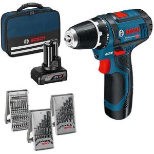 Bosch Professional Akku-Schlagschrauber »GSR 12V-15 Kit 1x 4.0 Ah + 1x 2.0... schwarz-blau Größe