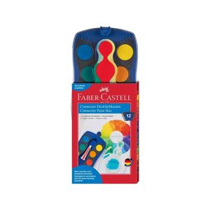 Faber-Castell - Deckfarbkasten Mit Deckweiss Und Pinsel, 30x12.5x3cm, Blau