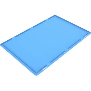 kaiserkraft Auflagedeckel für Faltbox, blau, LxB 600 x 400 mm, ohne Verriegelung