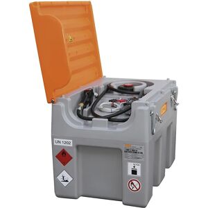 CEMO DT-Mobil Easy Diesel-Tankanlage, Volumen 460 l, mit Elektropumpe 24 V, 40 l/min, Automatik-Zapfpistole und Klappdeckel