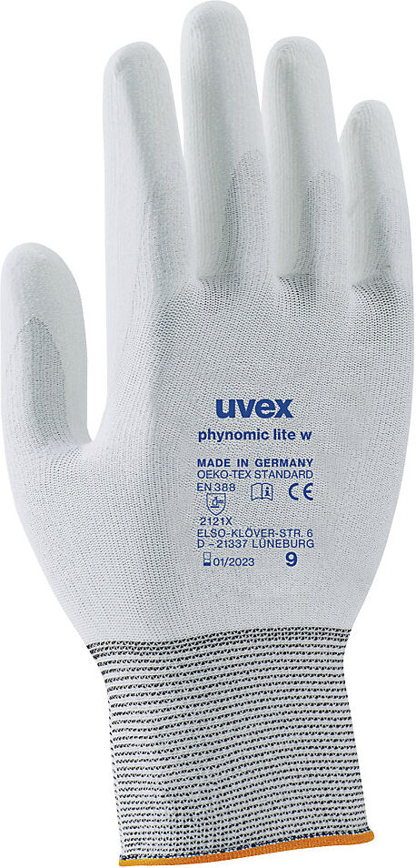 Uvex Schutzhandschuhe phynomic lite VE 10 Paar Größe 9, ab 20 VE