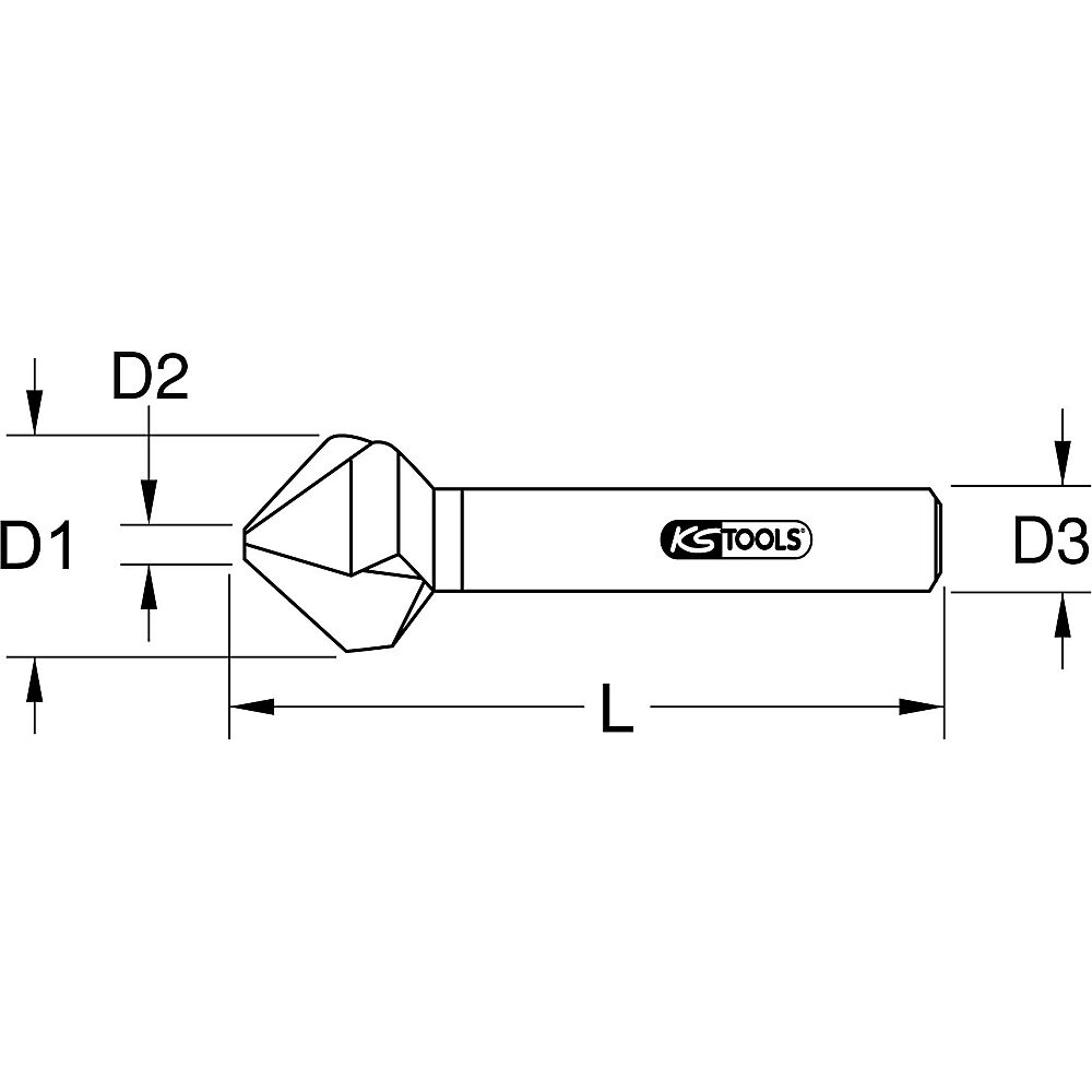 KS Tools HSS Co Kegel- und Entgratsenker Senkwinkel 120° Ø 6,3 mm