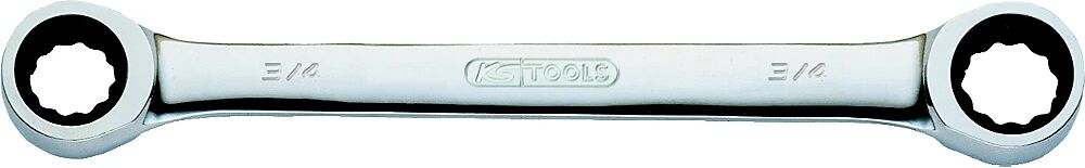 KS Tools GEARplus Doppel-Ratschenringschlüssel Zollmaße 7/16'' x 1/2''