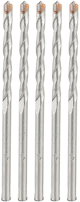 AGT Beton-Bohrer-Set für Schlag- und Drehbohrer, 4 mm, 5 Stück