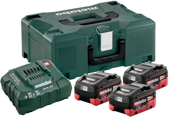 Metabo Basis Set 3x LiHD 5,5 Ah Akku + Ladegerät