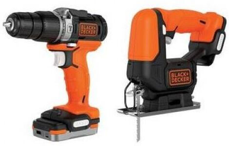 Black & Decker BDCK122S1S-XJ - Schlagbohrschrauber + Stichsäge