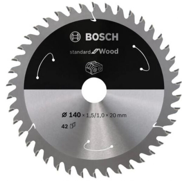 Bosch Kreissägeblatt Standard for Wood - 140 x 1.5/1 x 20, 42 Zähne