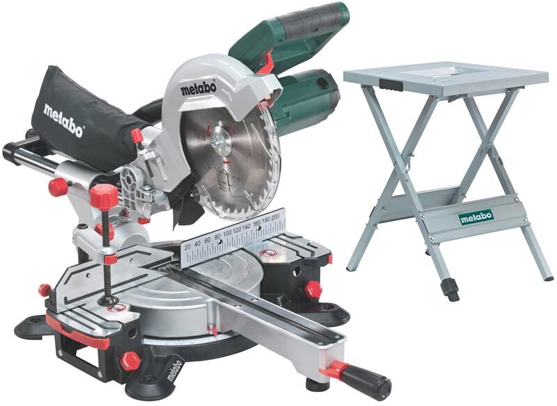 Metabo KGS216M Kappsäge Mit Zugfunktion + Einklappbarer Untergestell 690647000