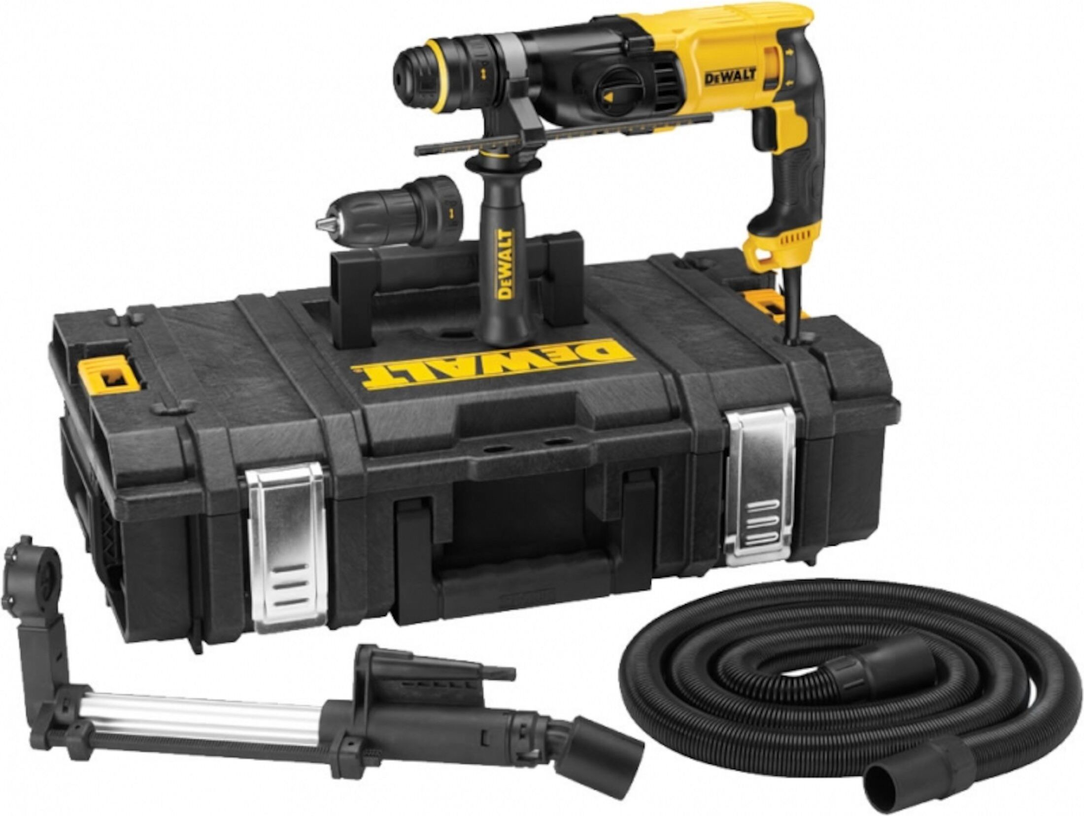 DeWalt D25135 Kombihammer (D25134) + Absaugvorrichtung (D25301D) 800 Watt SDS-PLus