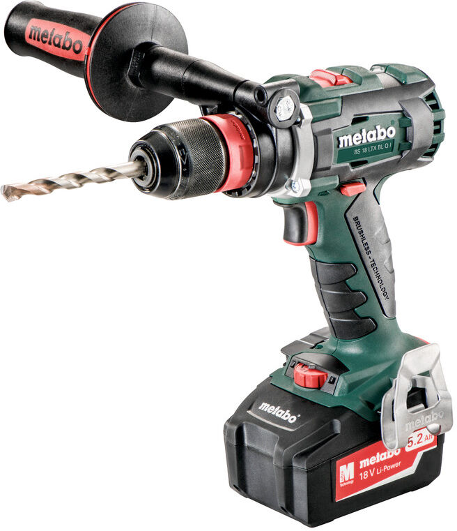 Metabo 602351650 BS 18 LTX BL Q I Akku Bohrschrauber 18 Volt 5.2 Ah Li-ion