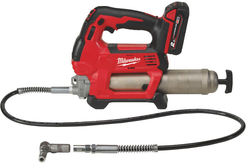 Milwaukee M18GG-201C Akku-Fettpresse 18 Volt 2.0 AH Li-ion