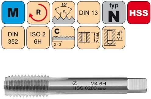 NÁSTROJE CZ Sadový závitník /CZZ0200/ M36x4 ISO2 HSS DIN 352 Závit: M36-SD celá sada