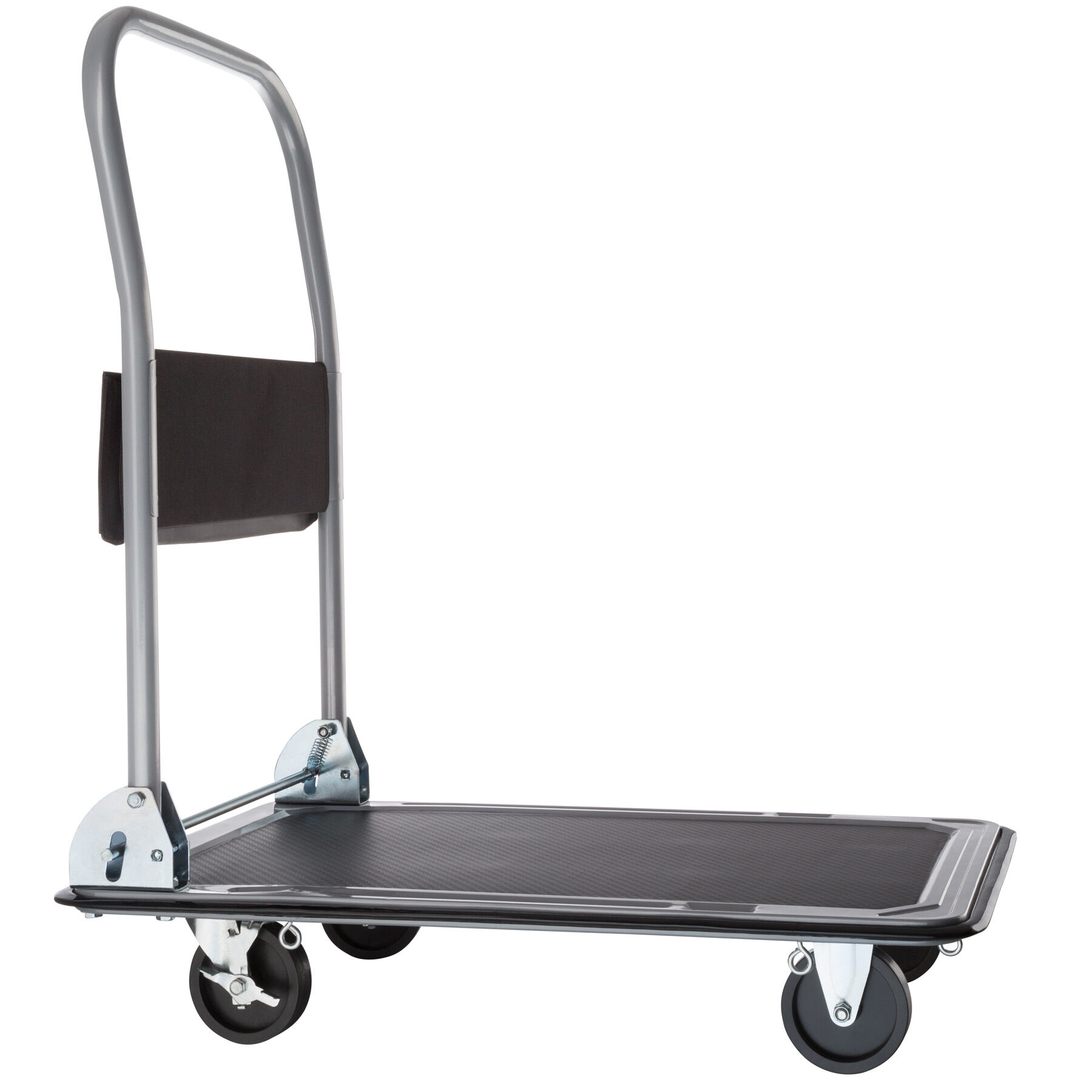 tectake Plošinový vozík s brzdami - černá,150 kg