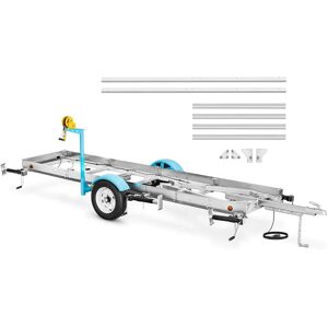 hillvert Blockbandsäge-Anhänger - bis 1500 kg - 2 Räder - 6 Nivellierböcke HI-PSM-TRAILER-1000