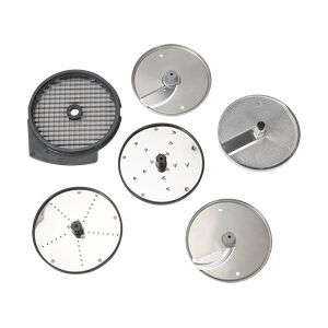 Dito Sama Scheiben-Set PROFI (2mm & 5mm Schneiden, 3mm & 7mm Reiben, 10mm Schneiden, 10x10mm Würfeln - Ø 175 mm)