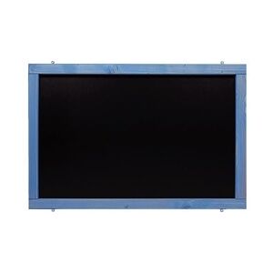 Rustikale Tafel Kreidetafel Wandtafel Küchentafel mit Holzrahmen / Blau 90x60cm