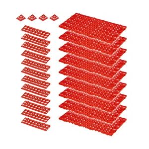 25-teiliges Set, 3,4 m2 Bodenrost, rot, aus lebensmittelechtem PE-HD Kunststoff