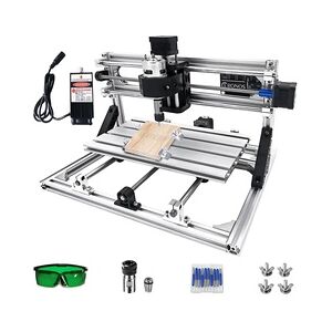 VEVOR 3018 DIY Mini CNC Maschine Graviermaschine 500 mW Lasergravur Maschine 500 mW DIY CNC-Maschinen-Kit 3018 mit 500 mW Grbl Steuerung