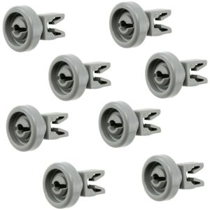 8x Trade-shop Korbrolle 25mmØ für Electrolux DA6142 DA6142S DA6153 DE6554 DE6754 DE6754S DE6850 DE6855 DE6954 izzi alu LV520S DW125W BDW52 BK200B