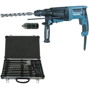 Makita - Bohrhammer HR2630TX 800 Watt sds Plus+17 tlg. Bohr-u. Meißelkassette