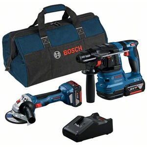 Bosch - Combo Kit 2-tlg. 18V: gws 18V-7 + gbh 18V-22 + 2 x 4.0Ah + Lader + Tasche