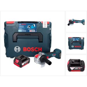 Gwx 18V-7 Professional Akku Winkelschleifer 18 v 125 mm Brushless x-lock + 1x Akku 4,0 Ah + L-Boxx - ohne Ladegerät - Bosch