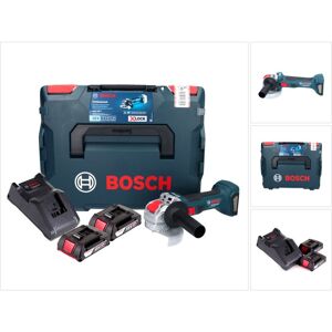 Gwx 18V-7 Professional Akku Winkelschleifer 18 v 125 mm Brushless x-lock + 2x Akku 2,0 Ah + Ladegerät + L-Boxx - Bosch