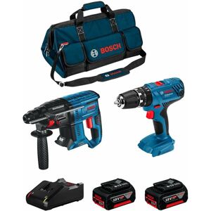 Bosch - Kit 18V BK206BAG (gbh 18V-21 + gsb 18V-21 + 2 x 4,0 Ah + GAL18V-40 + Tasche)