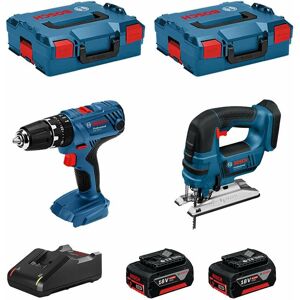 BOSCH Kit 18V BSK182M2E (GSB 18V-21 + GST 18V-LI B + 2 x 4,0 Ah + GAL18V-40 + 2 L-Boxx 136)