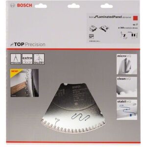 Bosch - 2608642110 Kreissägeblatt Top Precision Best for Laminated Panel Abrasive 300 x 30 x 3,2 mm, 96