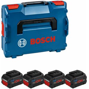 Bosch - 4x ProCORE18V 5.5Ah Professional Set 18 v 4x Akku 5,5 Ah Li-Ion + L-Boxx ( 1600A02A2U )